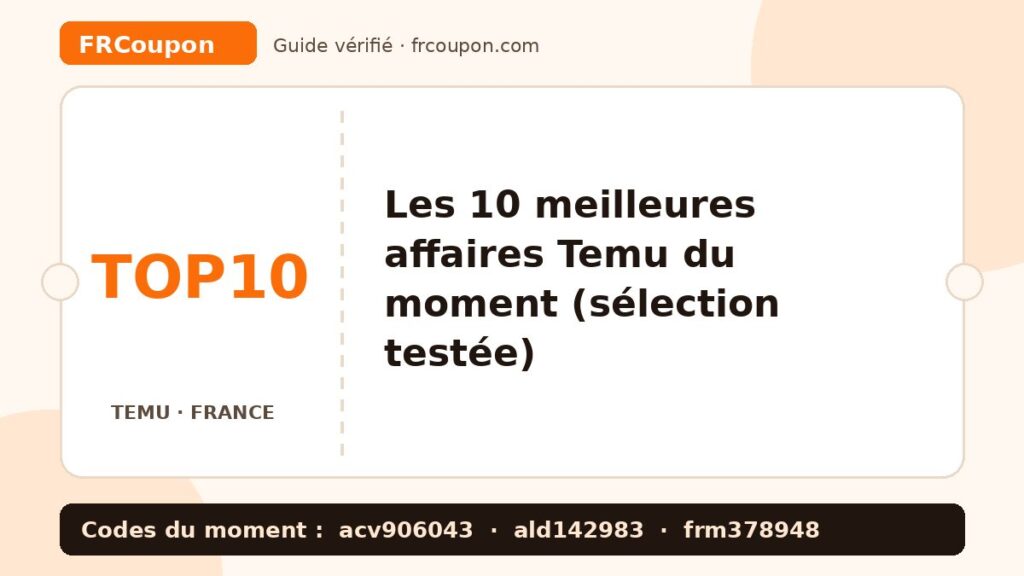 Les 10 meilleures affaires Temu du moment (sélection testée)