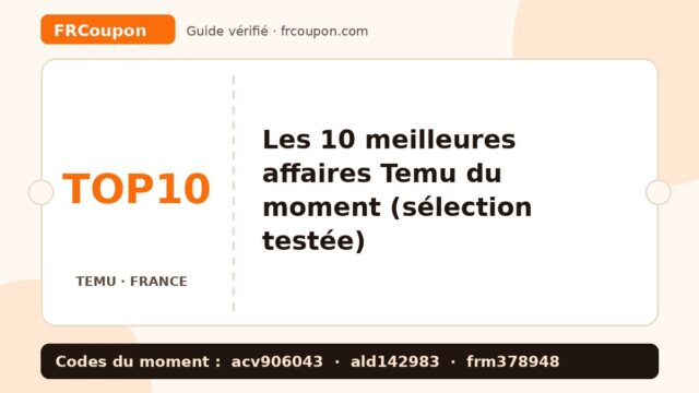 Les 10 meilleures affaires Temu du moment (sélection testée)