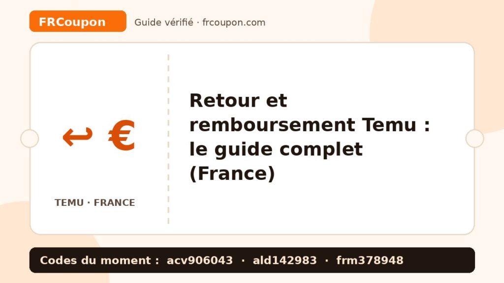 Retour et remboursement Temu : le guide complet (France)
